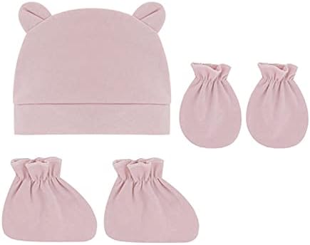 Mittens Caps Socks Boys Soft 0-12 šešir za bebe pamučni šeširi mjeseci za bebu i kape začepljene šešir za dječako jet bajbol