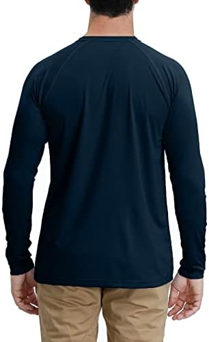 Corna muške dugih rukava CREW CACH majica vlage Wicking performanse atletičke majice UPF 50+