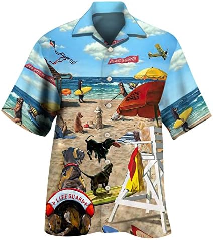 Ljetne košulje za muškarce 2023. 3D tiskani cvijet havajska majica Casual Tropical Beach Holiday Aloha gumb s kratkim rukavima