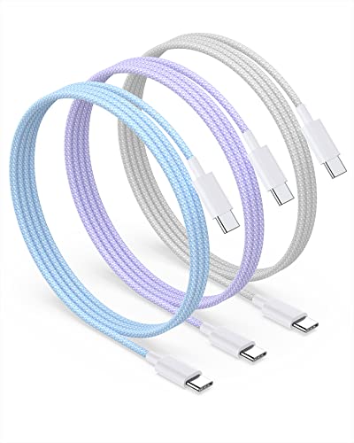 [3 paket] USB C do USB C kabela, najlonska pletenica USB tip C do C Punjenje kabela Brzi naboj za iPad Pro 6/5/4, iPad Air 5/4, iPad