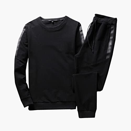 YFQHDD MENS Trackits Casual okrugli vrat Duks + hlače 2 komada Hip Hop muške teretane Jogging Sportsni odijelo
