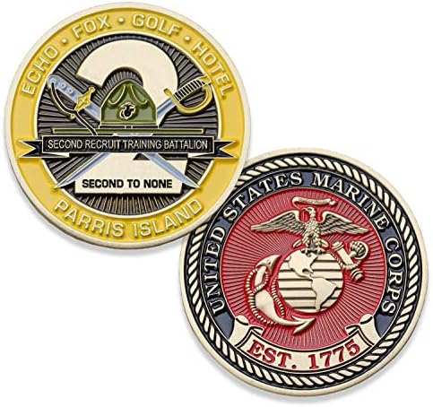 USMC Drugi regrutni trening bataljon Challenge Coin - 2. BN Parris Island - Marine Corps Training Vojne kovanice - Dizajnirani od marinaca za marince - zvanično licenca