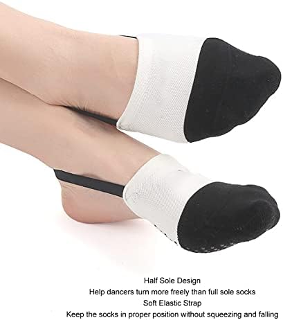 Joga čarape, Fleksibilne čarape protiv klizanja kaiš prozračne udobne tope noktiju pilate čarape za ples ritmičku gimnastiku