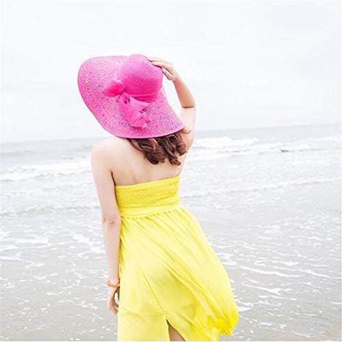 Žene Šareni šešir Velika plaža Bream Disketa Bow slamka široko šeširi za sunčanje Gander Mountain odjeća vruća ružičasta