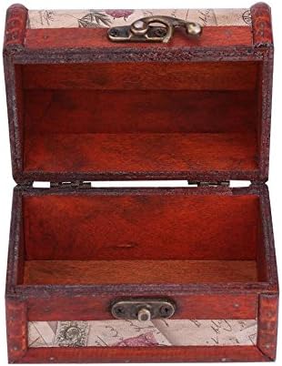 NNJHG AC207 Vintage Retro Wood kutija sa kutijom za skladištenje blaga blagaljni nakit za skladištenje narukvice Naušnice Organizator za šminkanje Izdržljivo